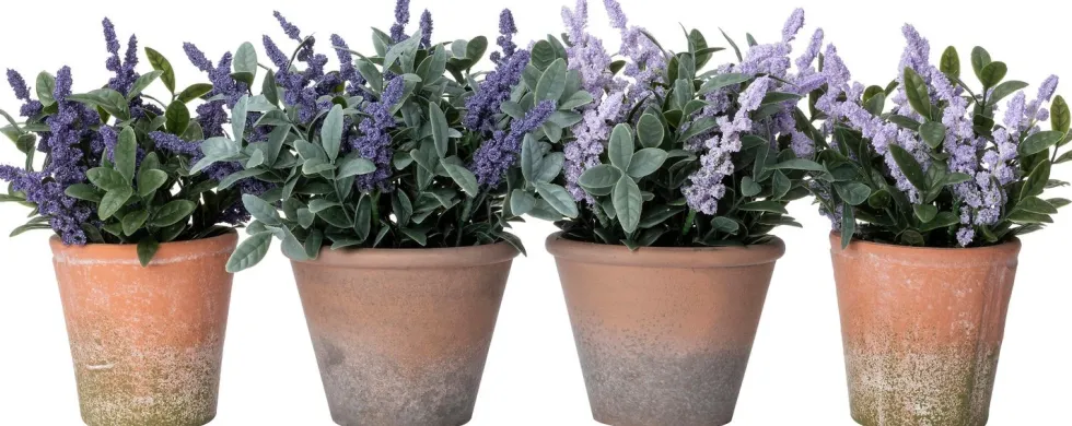 Intratuin kunstplant lavendel lichtpaars D 13 H 21 cm