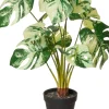 Intratuin kunstplant Monstera groen / wit D 11 H 51 cm