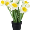 Intratuin kunstplant Narcis geel / wit D 9 H 28 cm