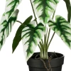 Intratuin kunstplant Olifantsoor groen / wit H 27 cm