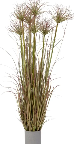Intratuin kunstplant Papyrus groen / rood D 14,5 H 120 cm