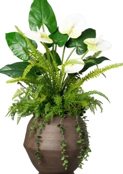 Intratuin kunstplant Plantenmix wit D 30 H 55 cm