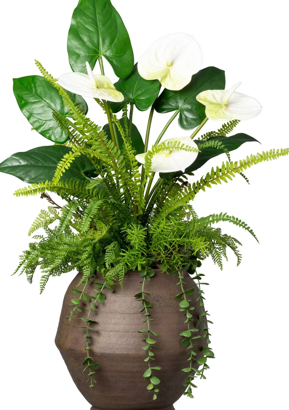 Intratuin kunstplant Plantenmix wit D 30 H 55 cm