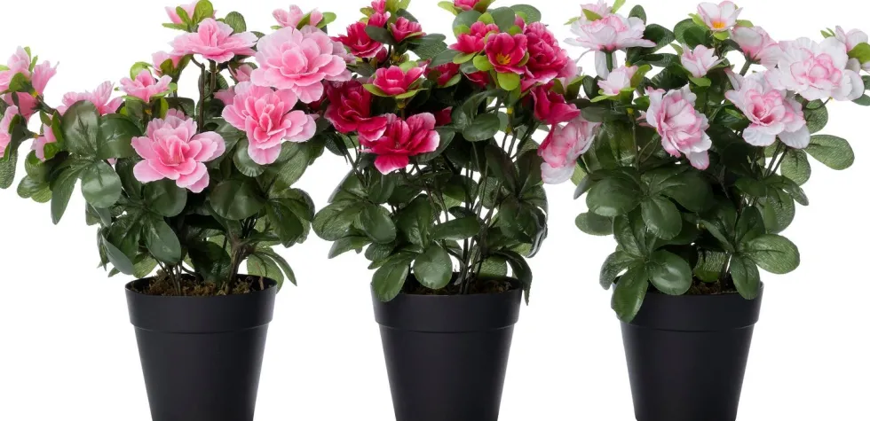 Intratuin kunstplant Rhododendron roze D 9 H 26 cm