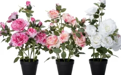 Intratuin kunstplant Roos lichtroze D 15 H 70 cm