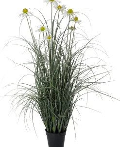 Intratuin kunstplant Siergras / Zonnehoed wit D 13 H 90 cm