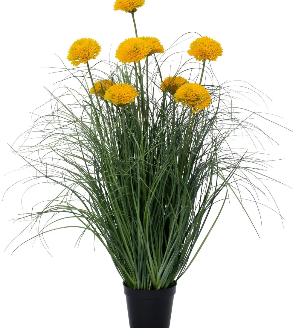 Intratuin kunstplant Siergras / Sierui geel D 13 H 82 cm