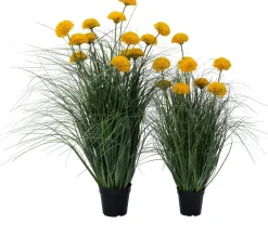 Intratuin kunstplant Siergras / Sierui geel D 13 H 82 cm