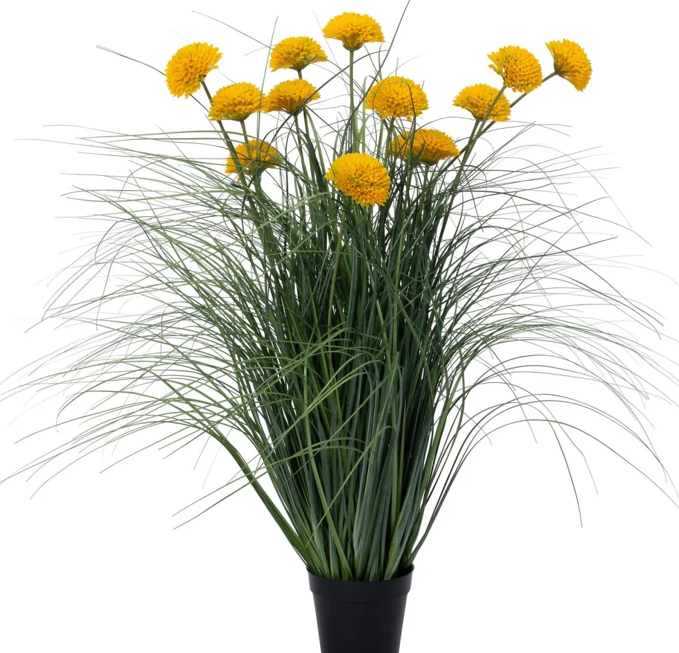 Intratuin kunstplant Siergras / Sierui geel D 15 H 100 cm