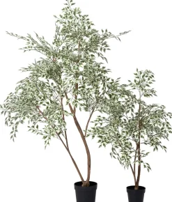 Intratuin kunstplant Treurvijg groen / wit D 23 H 185 cm