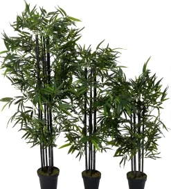 Intratuin kunstplant Zwarte bamboe zwart D 20 H 170 cm