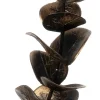 Intratuin kunsttak Eucalyptus zwart / goud H 58 cm