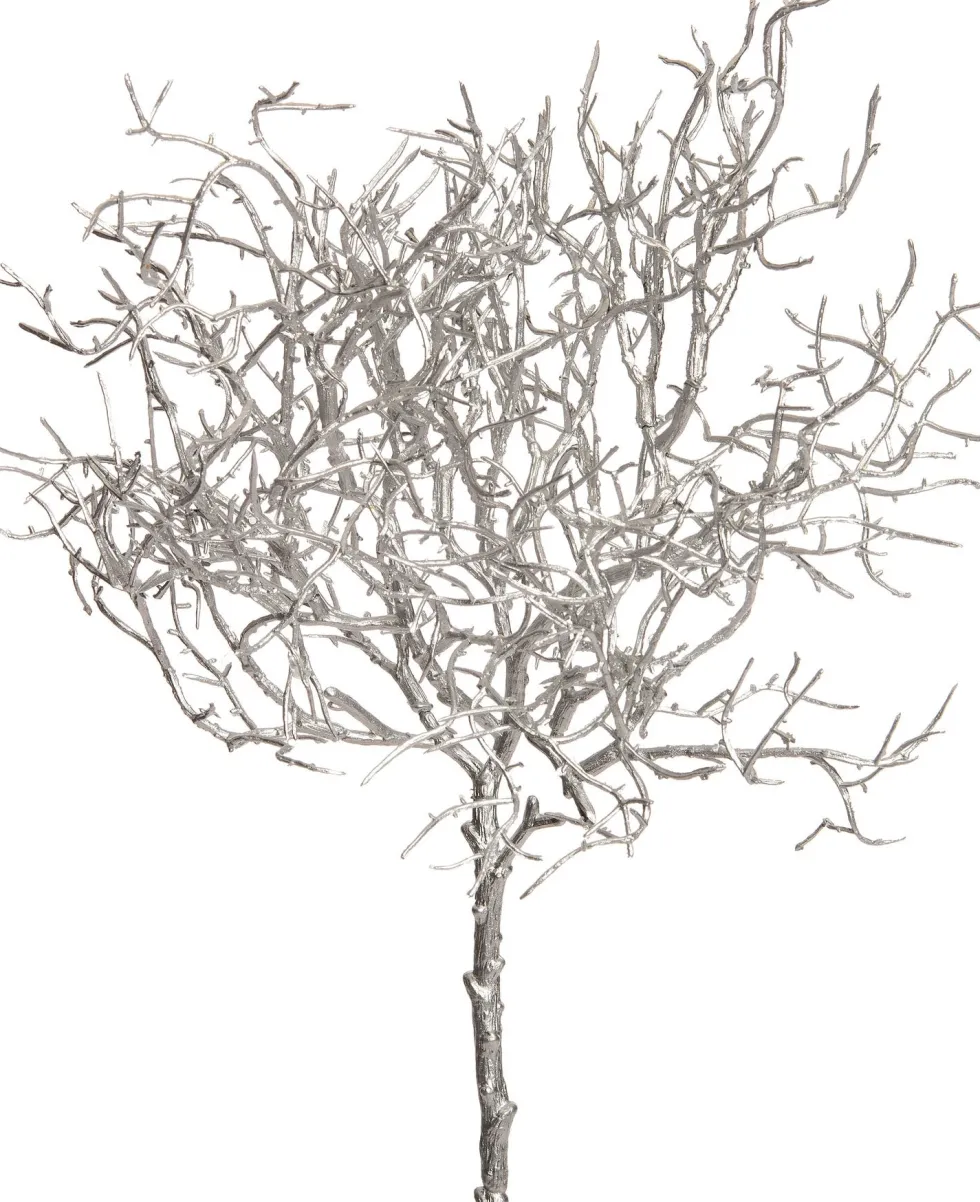 Intratuin kunsttak kronkeltak zilver H 32 cm