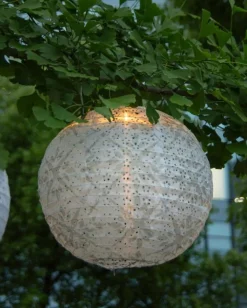Intratuin lampion wit / grijs D 40 H 40 cm