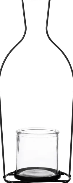 Intratuin lantaarn Devano zwart D 14 H 32 cm