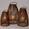 Intratuin lantaarn Riet bruin D 27 H 41 cm