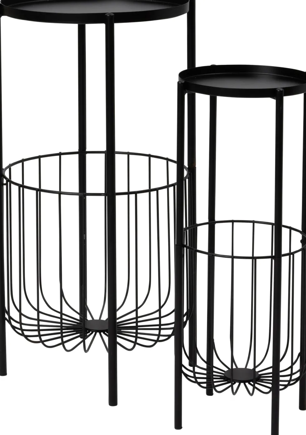 Intratuin Lia bijzettafel zwart D 38 H 70 cm