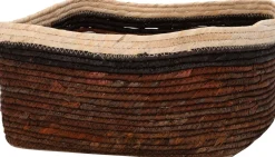 Intratuin opbergmand Didi naturel / zwart / bruin D 38 H 19 cm