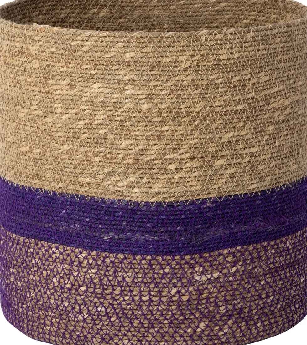 Intratuin opbergmand Fyt naturel / paars D 26 H 26 cm