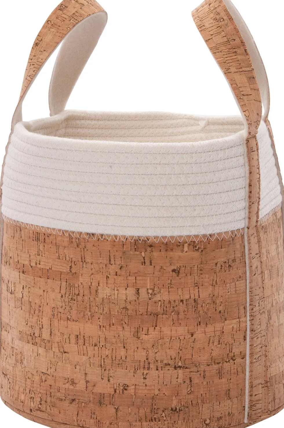 Intratuin opbergmand Julan wit / naturel D 34 H 35 cm
