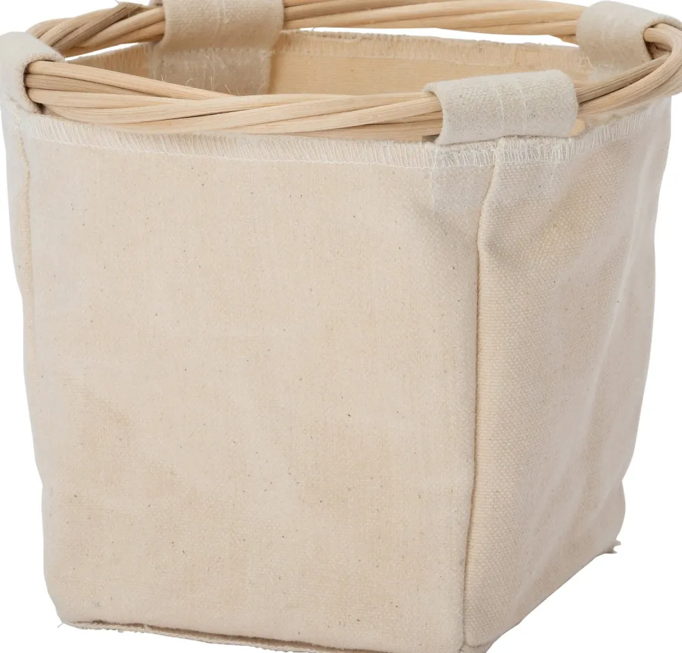 Intratuin opbergmand Ratan beige D 12 H 18 cm