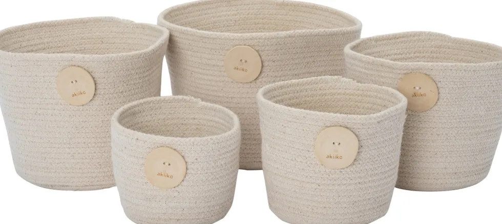 Intratuin opbergmand Roppy beige D 13 H 13 cm