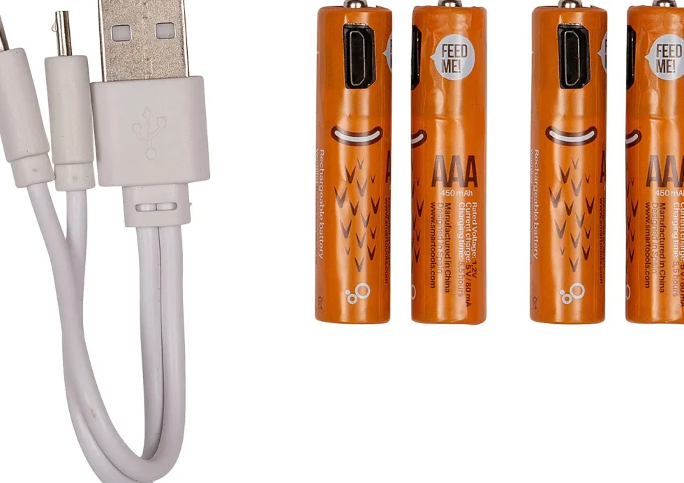 Intratuin oplaadbare batterij AAA met USB kabel 4 stuks