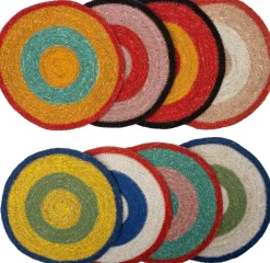 Intratuin placemat Elke oranje / rood D 30 cm