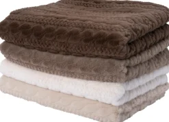 Intratuin plaid Alida wit 160 x 140 cm