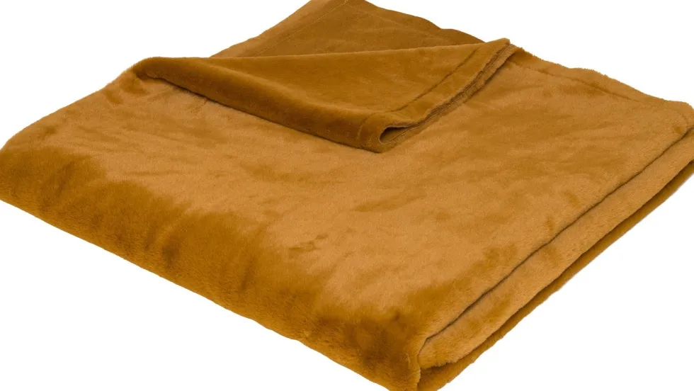 Intratuin plaid Polar geel 160 x 140 cm
