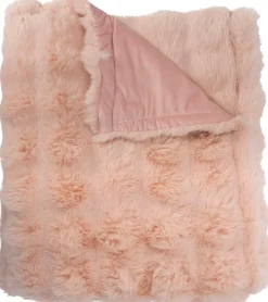 Intratuin plaid Romy roze 160 x 140 cm