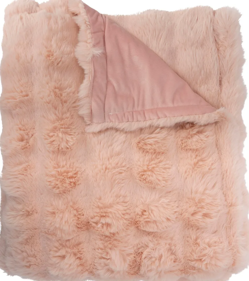 Intratuin plaid Romy roze 160 x 140 cm