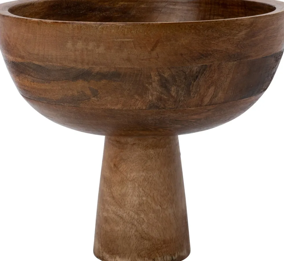 Intratuin serveerschaal op voet Ewa naturel 13 x 4 x 28 cm