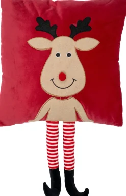 Intratuin sierkussen Beso rendier rood / bruin 40 x 65 x 10 cm