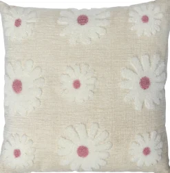 Intratuin sierkussen Bodi crème / roze 43 x 43 cm