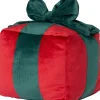 Intratuin sierkussen Cadeau rood / groen 15 x 15 cm