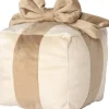 Intratuin sierkussen Cadeau crème / taupe 15 x 15 cm