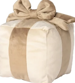 Intratuin sierkussen Cadeau crème / taupe 15 x 15 cm