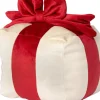 Intratuin sierkussen Cadeau crème / rood 20 x 20 cm