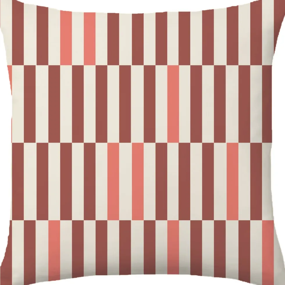 Intratuin sierkussen Cato wit / roze 45 x 45 cm