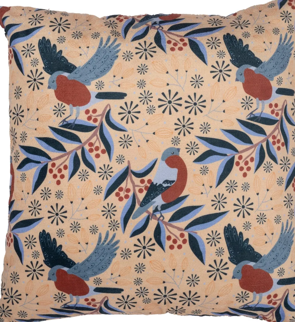 Intratuin sierkussen Debbie beige / blauw 45 x 45 cm