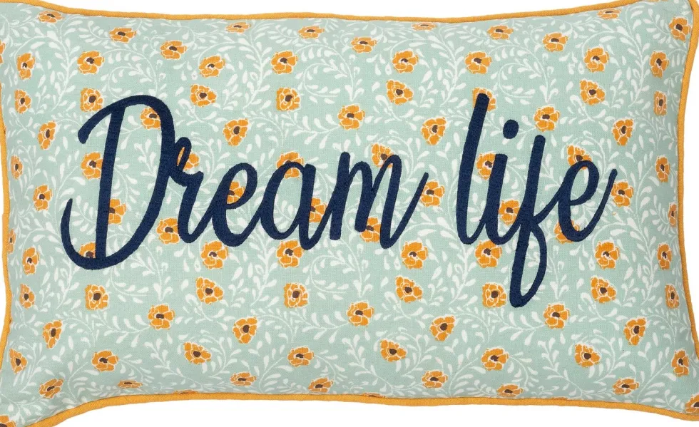 Intratuin sierkussen Fleur Dream Life blauw 30 x 50 cm