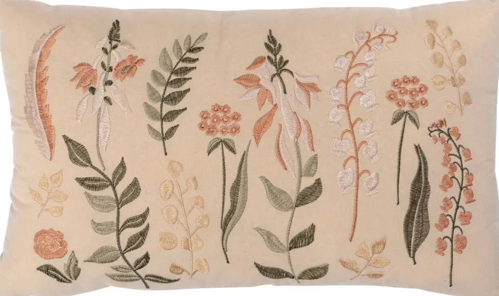 Intratuin sierkussen Ginni beige / groen 50 x 30 cm