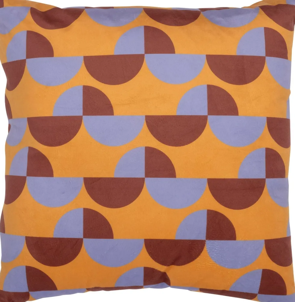 Intratuin sierkussen Graham paars / geel 45 x 45 cm
