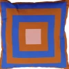 Intratuin sierkussen Jona blauw / oranje 45 x 45 cm