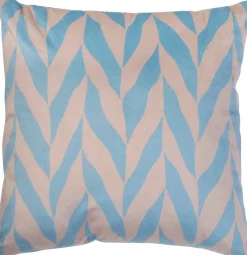 Intratuin sierkussen Kenley blauw / beige 45 x 45 cm