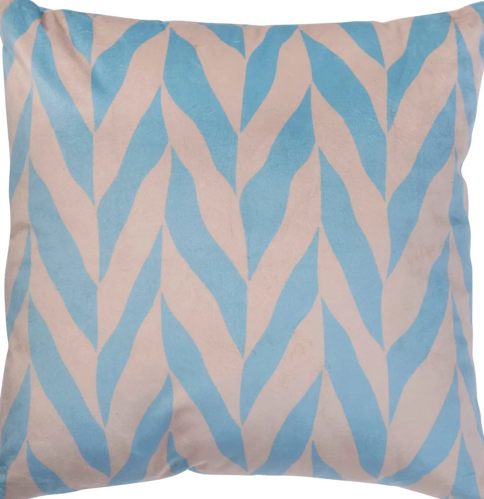 Intratuin sierkussen Kenley blauw / beige 45 x 45 cm