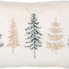 Intratuin sierkussen kerstbomen crème / groen 50 x 30 cm
