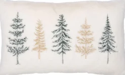 Intratuin sierkussen kerstbomen crème / groen 50 x 30 cm