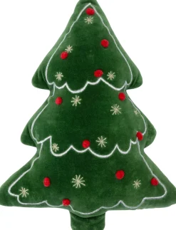 Intratuin sierkussen kerstboom groen 48 x 35 cm